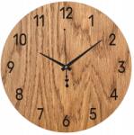  Fából készült, kerek falióra tölgyfa rétegelt lemezből, 50 cm-es, Amber (MAS002-A 50 cm Amber 3072)