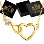 Mennica Świdnicka Nyaklánc Arany Infinity Szív Ezüst 925 Karkötő Lánc Strassz