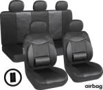  CITROEN C5 II 11 részes üléshuzat szett Deréktámasz + Légzsák kompatibilis - fekete AG28505BK PLUS (AL-02201C5_II)