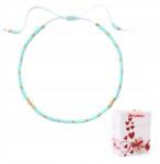  Karkötő Vékony Arany Állítható Üveggyöngy Miyuki Delica Türkiz (Cienka Złota Regulowana Delica Turkusowa)