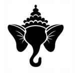  Autós matrica elefánt mandala zen 13cm x 15cm