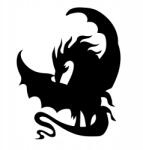  Autós matrica sárkány őr 11cm x 15cm