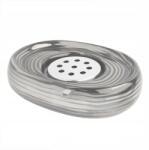 Rodeno Szürke Ezüst Kerámia Szappantartó Fürdőszobába, Modern, Elegáns, Minőségi (ROD6383)