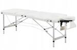 PAKO Alumínium Masszázságy Összecsukható Fehér Kozmetikai Asztal 215 cm x 60 cm (Łóżko Do Masażu Stół Składany 215 cm x 60 cm)