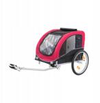 TRIXIE Kerékpáros utánfutó és babakocsi kutyáknak 58x52x79 cm L méret, 30 kg-ig, Piros (12816)