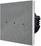 Luxion Intrerupator Triplu cu Touch din Marmura LUXION, 500W - culoare gri
