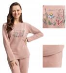Luna Női melegítőnadrág Luna kód 312 púderrózsaszín, virágmintás M (312-M-1)
