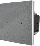 Luxion Intrerupator Dublu Cap Scara / Cruce cu Touch din Marmura LUXION, Serie A - culoare gri