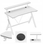Huzaro Gamer íróasztal Huzaro fehér tartóval számítógéphez és munkatanuláshoz (HZ-HERO 1.9 WHITE)