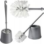 Rodeno Wc Kefe Tartóval, Tartós Műanyagból, Szürke Fürdőszobai (ROD2748)