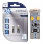 m-tech W5W Osram Led helyzetjelző lámpák M-tech 12V T10 izzó Fehér Led 194 Canbus