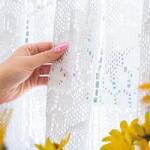  Irigy Hónaljmirigy függöny 150x40 pamut áttört horgolt gobelin 40x150 fehér (iINES 40)