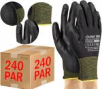 JURAV 240 pár poliuretán bevonatú munkavédelmi kesztyű, műhelykesztyű, szűkítővel, 9-L méret (240 Par Rękawiczek Roboczych Poliur 9-L)