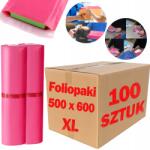PAKO Futártasakok 500x600 mm XL Méretű Csomagoló Fólia Rózsaszín 100 db