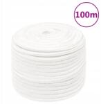 VidaXL Vitorláskötél, egyszínű fehér, 14 mm, 100 m, polipropilén (8720287128496)