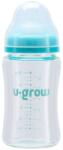 U-Grow Pachet Biberon de sticla 180ml + Tentine 2 bucati, U-Grow