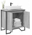 vidaXL mosdó alatti szekrény, szürke sonoma tölgy, 60x35x60 cm (848657)
