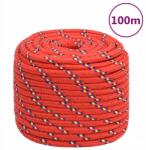 VidaXL Vitorláskötél, piros, 16 mm, 100 m, polipropilén (8720287126942)