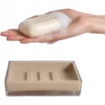 Rodeno Szappantartó Szappan Alátét Bézs Fürdőszobába Tartós Stílusos Akril (ROD2854)