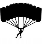  Autós matrica ejtőernyős 4cm 15cm x 12cm