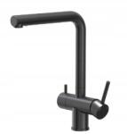 Quadron Háromutas konyhai csaptelep kihúzható kifolyócsővel Quadron Ellen Pure Carbon (3673512_BLM)