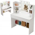 Rebiko Kozmetikai Smink Fésülködőasztal Led Loft Tükörrel Modern 110 CM (TOALETKA KOSMETYCZNA Z LUSTREM)