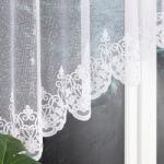  Klasszikus függöny 105x400 jacquard fehér békás függöny (ŻANETA 105x400)