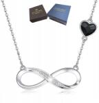 Mennica Świdnicka Nyaklánc cirkóniákkal Ezüst 925 Szív Ajándék Évfordulóra Fekete Szív