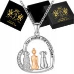 Mennica Świdnicka Ezüst nyaklánc szív cirkóniákkal 925 ezüst az állatbarátok számára