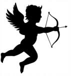  Autós matrica Cupido angyalka 14cm x 15cm