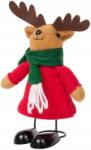  Karácsonyi dekoráció - Rénszarvas piros kabátban és sálban