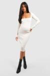 Boohoo IC42312 Boohoo Kismama MIDI Ruha Csíkos Hosszú Ujjú (36) L