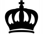  Autós matrica korona király 14cm x 15cm
