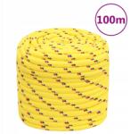 VidaXL Vitorláskötél, sárga, 18 mm, 100 m, polipropilén (8720287129103)
