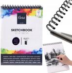 Winsor & Newton Vázlatfüzet A5-ÖS Blokk Spirálos Filctollhoz Keményfedeles Rajzoló 25lap