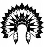  Autós matrica indián plüss 15cm x 14cm