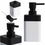 Rodeno Tartós Folyékony Szappan Adagoló Fürdőszobába Fehér Fekete Elegáns (ROD2885)