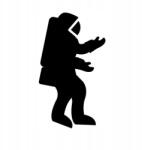  Autós matrica űrhajós