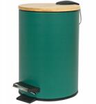 Rodeno Szemetes Kuka, Üvegzöld, 3L, Láb Pedállal, Acél, Lassú Záródás (ROD9872)