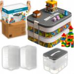 Kruzzel 25756 Lego Kockatároló Doboz Kiegészítők Figurák Szervező 2 Szintes 15l (KRUZZEL 25756 KLOCKI AKCESORIA 2 POZIOMY 15l)