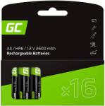 Green Cell 16x Aa R6 2600mAh Green Cell Akkumulátor Napelemes Lámpák Távirányítóihoz (GR10)