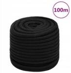 VidaXL Munkakötél, fekete, 16 mm, 100 m, poliészter (8720287131151)
