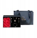  Elegáns Karton Ajándékcsomagolás Kézitáskával Piros Rózsa