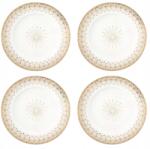 Easy Life 4x Tányér tányér 19 cm desszertes minimalista mintás meleg barna színek (880-9626)