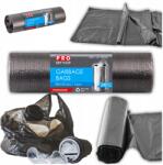 PAKO Ldpe Pro Hulladékzsák, Megbízható 240 literes, Praktikus Fekete, 90x125 cm, 5 db (Worek Na Odpady LDPE PRO 240l 90x125 5szt)