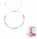  Karkötő Vékony arany üveggyöngyök Miyuki Delica Többszínű (Bransoletka Cienka Złota Regulowana Koraliki)