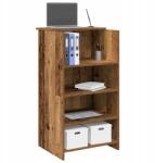 vidaXL Recepciós íróasztal Régi fa 55x50x103, 5 cm Ragasztott fa (859022)