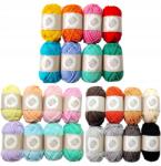 Alison & Mae Pamut Horgolófonal Készlet 24x25m Fonal Fonal Alison (zestaw włóczek do szydełkowania)