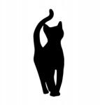  Autós matrica macska front sétáló 15cm x 11cm