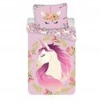 Jerry Fabrics Ágyneműhuzat 140x200 Unikornis ló póni rózsaszín párnahuzat 70x90 (POŚCIEL BAWEŁNIANA UNICORN JEDNOROŻEC 140x200)